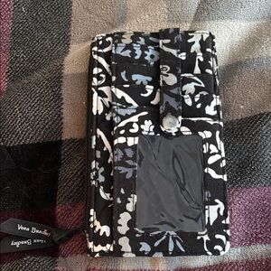 Vera Bradley Black and Gray Floral Wallet
